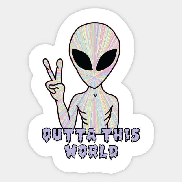 Outta this World Sticker by arlingjd